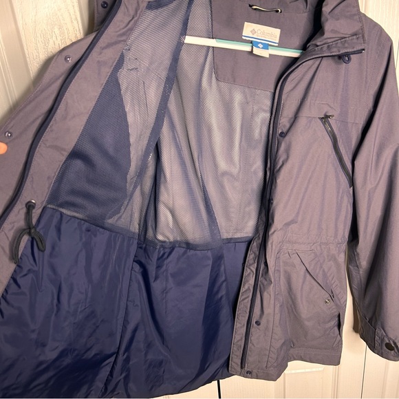 Columbia Womens Field Utility Jacket Purple Gray Full Zip‎ Cinch Waist Size M - Picture 7 of 11